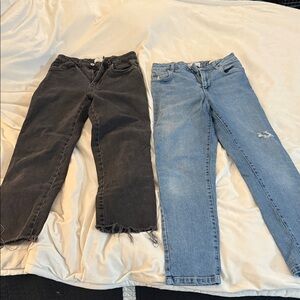 Cotton On Black and Light Blue Ankle Jeans